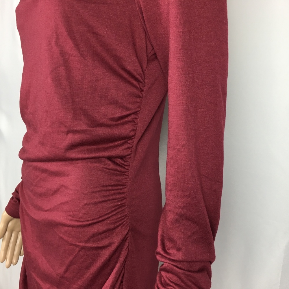 Renee C. Long Sleeve BodyCon Maroon Dress Large - Picture 5 of 7